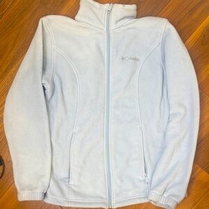 Columbia Soft Sky Blue Fleece Women’s Zip Up Jacket Size Small